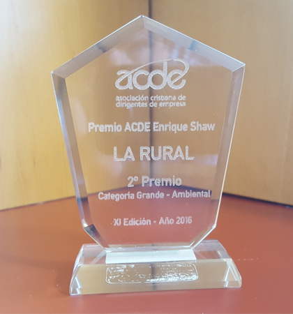 ACDE premió a La Rural por sus iniciativas sustentables